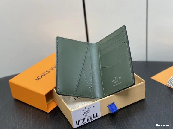 Rep ladies LOUIS Organizer-7.5*11.1*1 VUITTON Pocket cm 0814